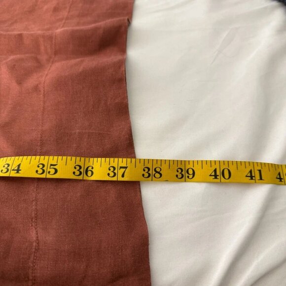 Eileen Fisher Brown Shift Dress Medium Organic Linen Minimalist Relaxed Fit - Picture 7 of 9